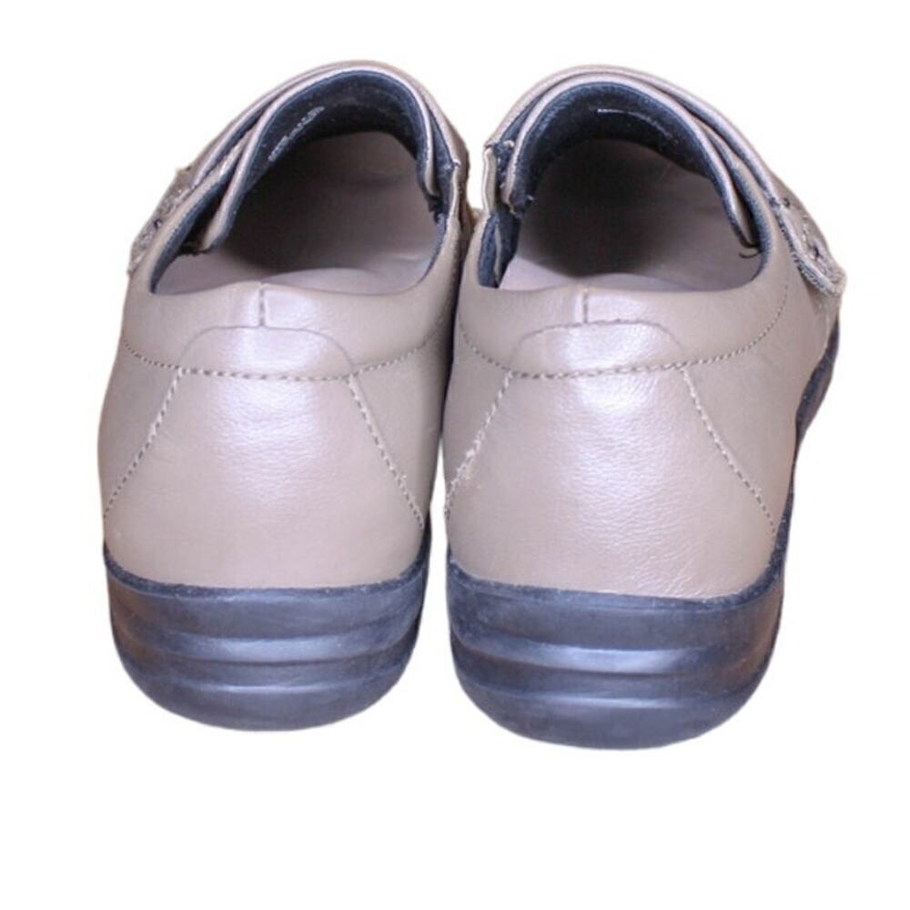 Apex Shoes Tan Brown Leather Single Strap Orthopedic Comfort Size 8.5M - Picture 5 of 7